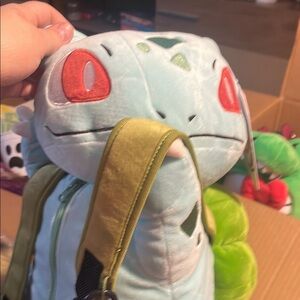 Pokemon Bulbasaur Plush Backpack - Green and Red